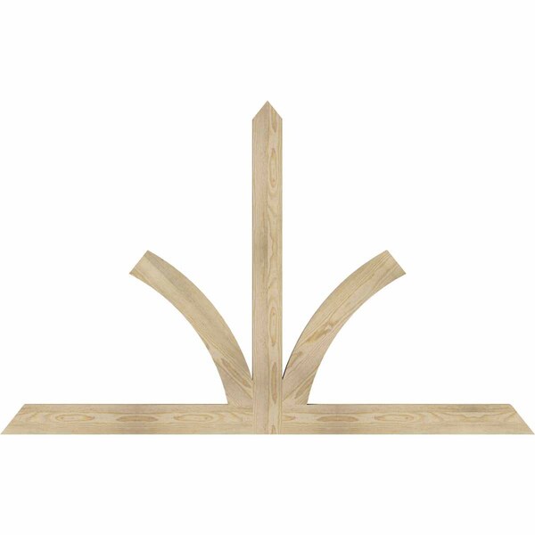 Ekena Millwork Richland Rough Sawn Timber Gable Bracket, Douglas Fir, 72"W x 45"H x 2"D x 4"F, 15/12 Pitch GBW072X45X0204RIC00RDF - main